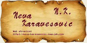 Neva Karavesović vizit kartica